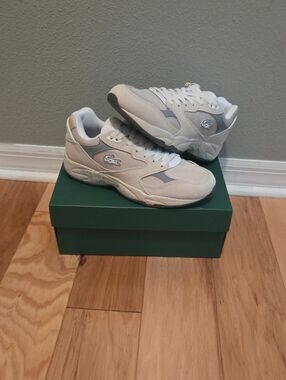 Lacoste Cream White Retro Runner Sneakers